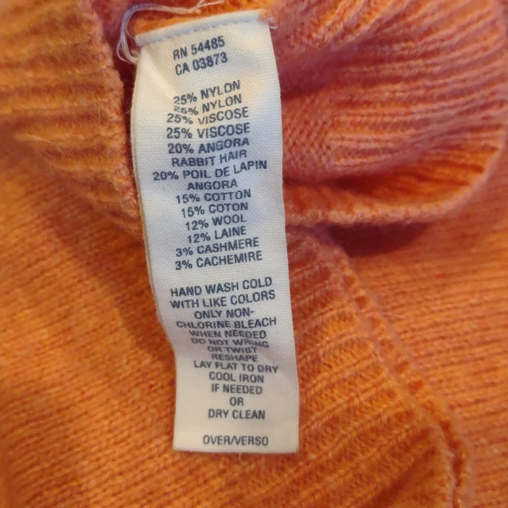 American Eagle Outfitters Women's Large Vibrant Orange V-neck Sweater‎